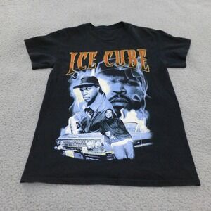 Ice Cube T Shirt Black Mens Small Rap Tee Black Graphic Retro 90s Y2K
